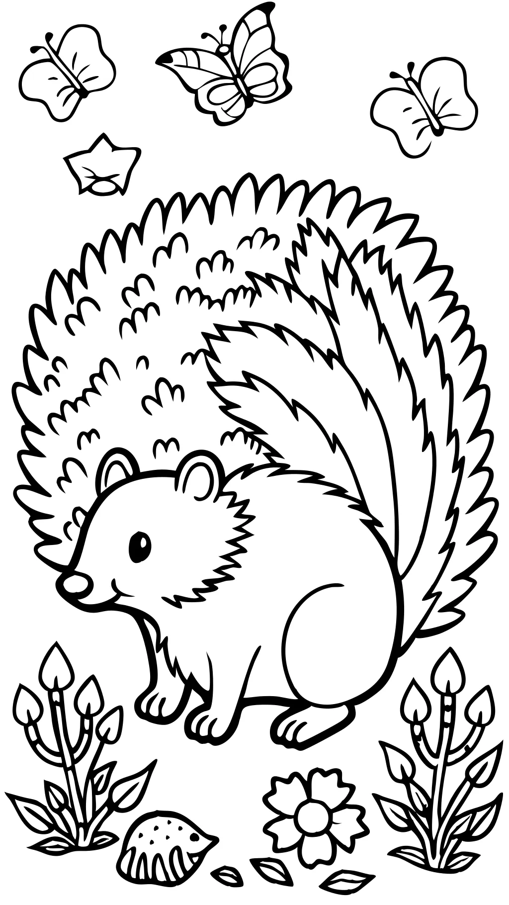 porcupine coloring page